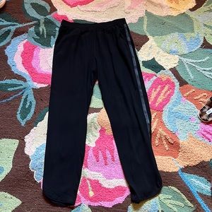 Black tuxedo pants with front pockets- great for holiday events! Very comfy!